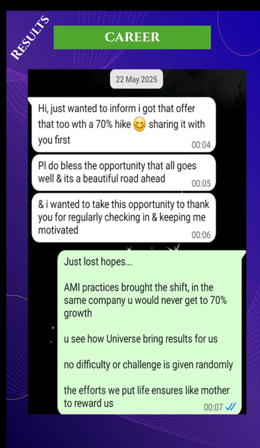 Career testimonial
