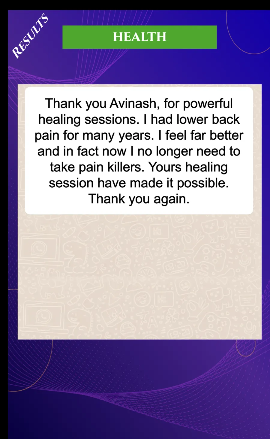 Health testimonial