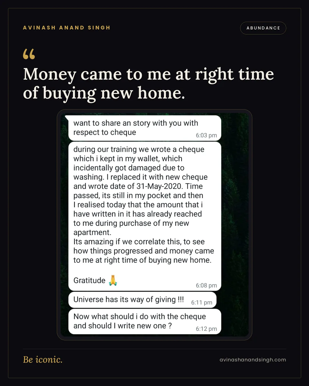 Money testimonial