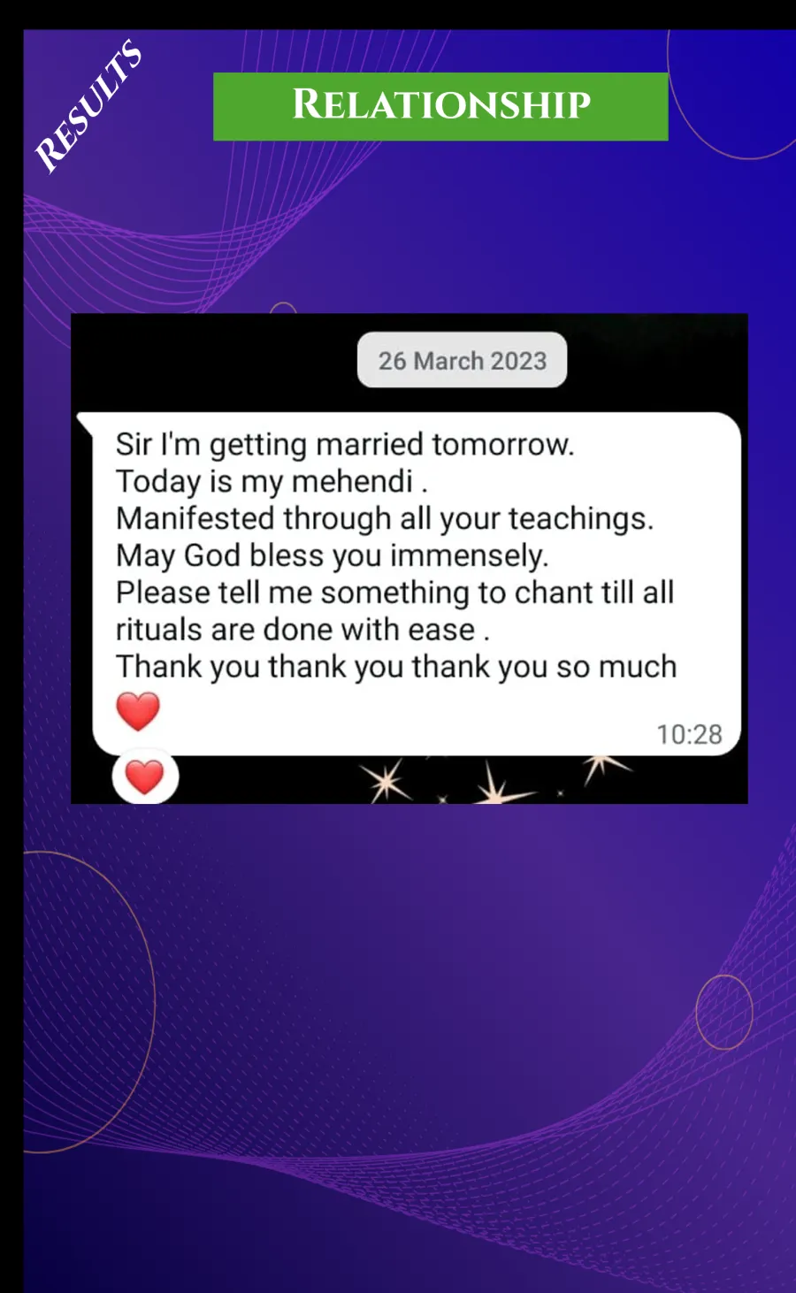 Relationship testimonial